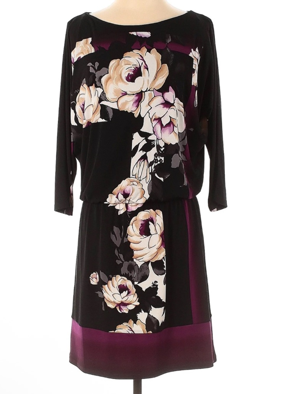 White House black market black purple dress xs